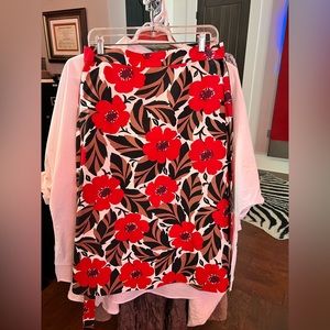 Kate Spade wrap skirt, New York poppy field size 12